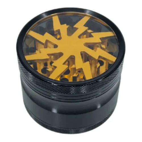 FlashFusion Herb Mill Grinder - 4 Piece Gold 63mm | Dry Herb Vaporiser Accessories | VapourOxide Australia