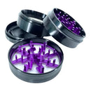 FlashFusion Herb Mill Grinder - 4 Piece Purple 63mm Open Layered | Dry Herb Vaporiser Accessories | VapourOxide Australia