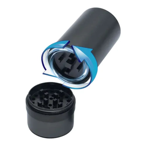 Electric Herb Mill Grinder - Jouge Black Teeth Open | Dry Herb Vapouriser Accessories | VapourOxide Australia