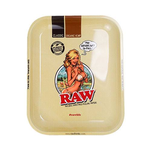 Large Rolling Trays RAW Girl | VapourOxide