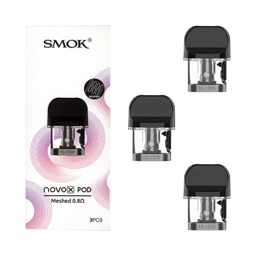 Novo X Replacement Pods Meshed 0.8ohm | SMOK - Replacement Vape Pods