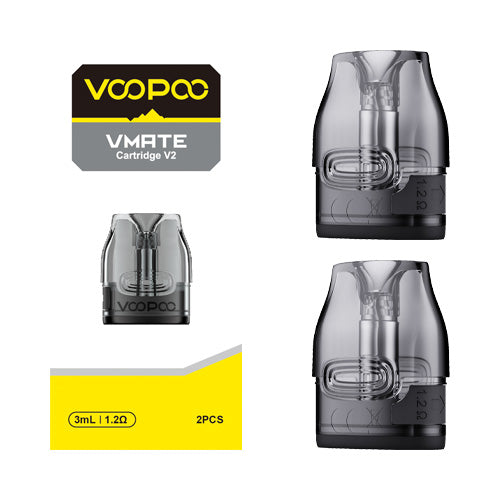 VMate Cartridge V2 Replacement Pods 1.2ohm | VooPoo - Replacement Vape Pods