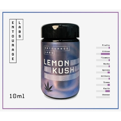 Lemon Kush 10ml | Strain Profile | Entourage Labs | Terpenes | VapourOxide Australia