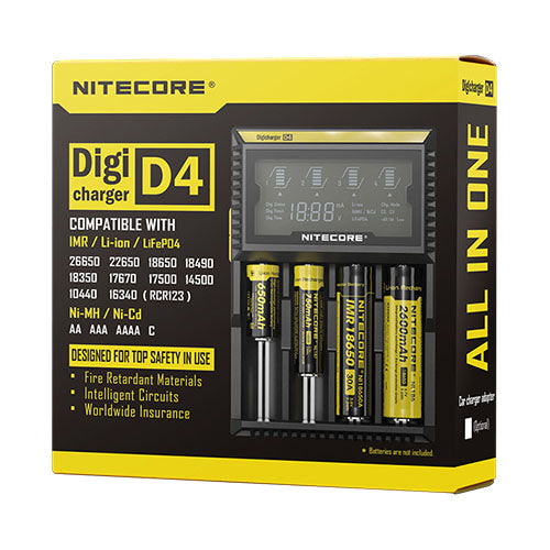 Nitecore D4 Battery Charger - Vape Batteries and Chargers | VapourOxide Australia