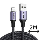 AN10 Lightning Charge n Sync iPhone Cable 2m | TOPK | Batteries and Chargers | VapourOxide Australia