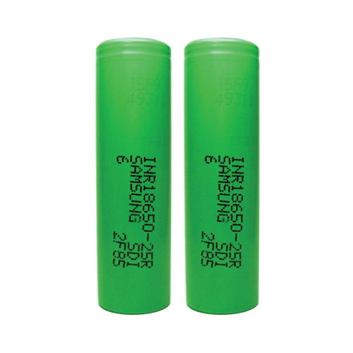 2 x 18650 2500mAh Vape Battery 25R | Samsung | VapourOxide Australia