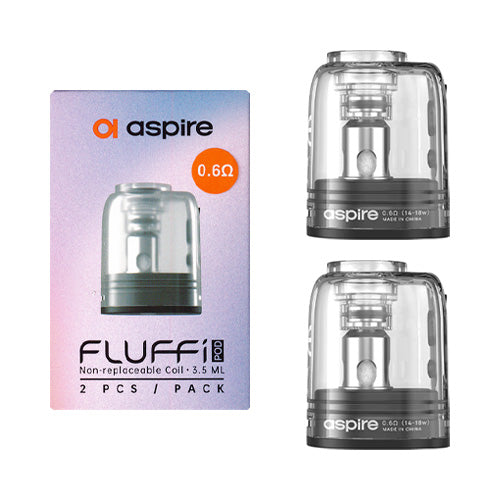 Fluffi Replacement Pods 0.6ohm | Aspire - Replacement Vape Pods