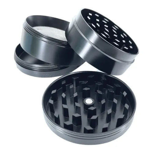 HerbMaster Pro Herb Mill Grinder - 4 Piece Black Layered | Dry Herb Vaporiser Accessories | VapourOxide Australia