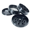 KushKrusher Herb Mill Grinder - 4 Piece Black 63mm Open Layered | Dry Herb Vaporiser Accessories | VapourOxide Australia