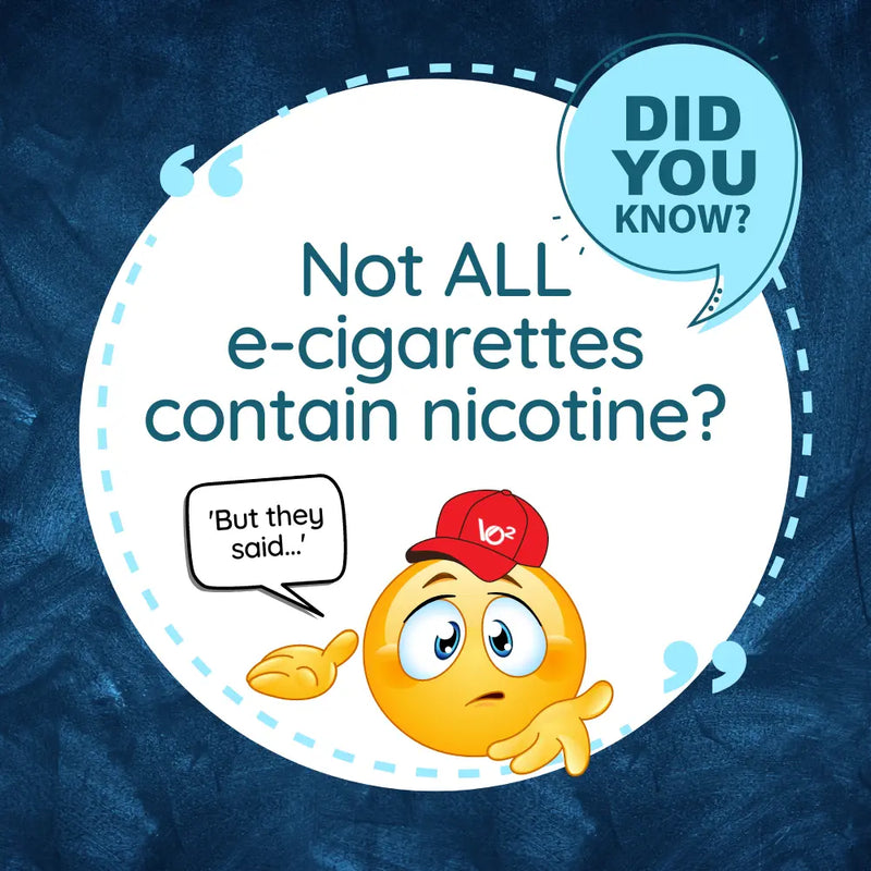 Did you know? Not ALL Vape e-cigarettes contain nicotine. | VapourOxide Australia | Vape education