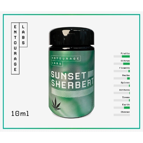 Sunset Sherbet 10ml | Strain Profile | Entourage Labs | Terpenes | VapourOxide Australia