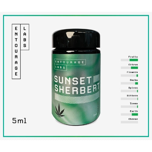 Sunset Sherbet 5ml | Strain Profile | Entourage Labs | Terpenes | VapourOxide Australia