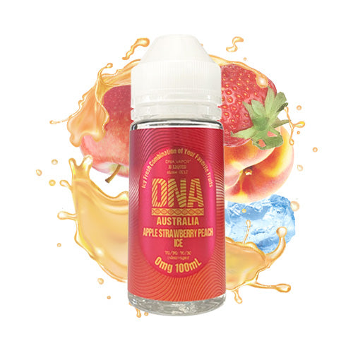 Apple Strawberry Peach Ice Vape E-Liquid | DNA Vapor | VapourOxide Australia