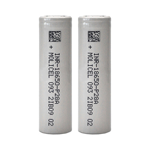 2 x Molicel P28A 2600mAh 25A 18650 Battery | VapourOxide Australia