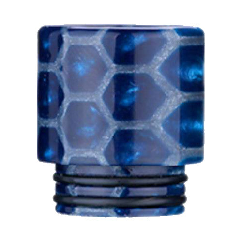 Snake Resin 810 Drip Tip Blue Silver | VapourOxide Australia