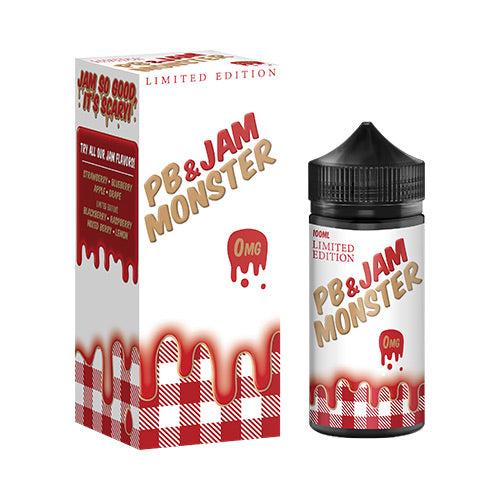 Strawberry Vape E-Liquid | PB & Jam Monster | VapourOxide Australia
