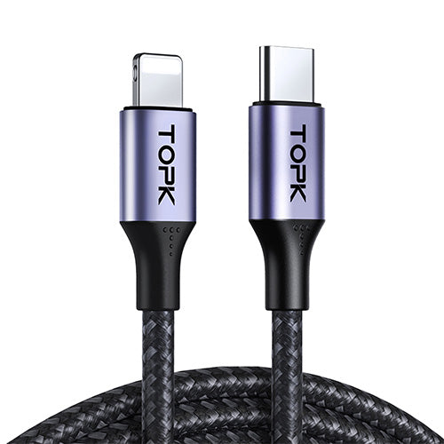 AP10 Lightning Type-C Charge n Sync iPhone Cable | TOPK | Batteries and Chargers | VapourOxide Australia